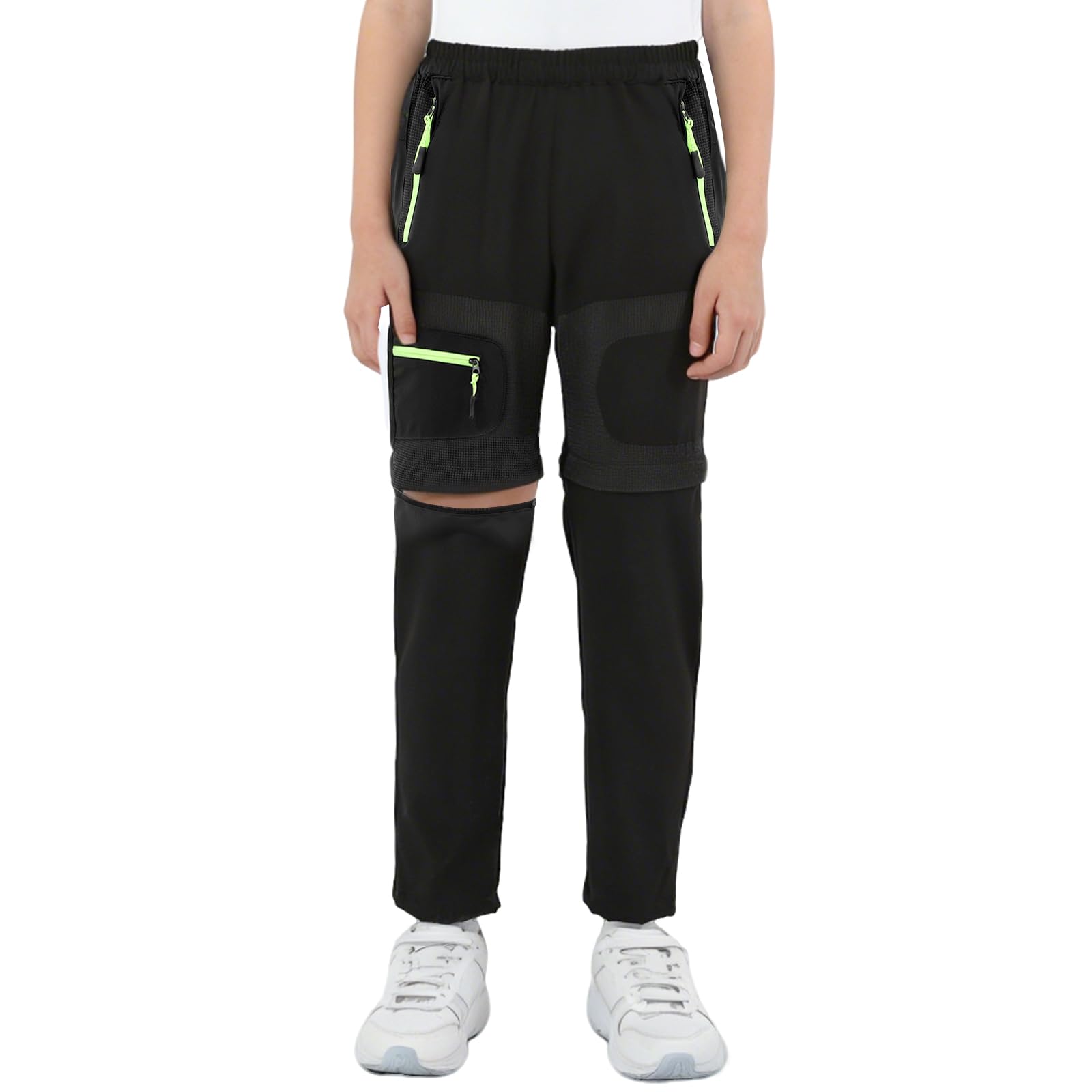 SUKUTU Pantalon 2 en 1 avec Fermeture éclair pour garçons et Filles Pantalon de randonnée pour l'été Pantalon Convertible Court, léger et à séchage Rapide Activités de Plein air