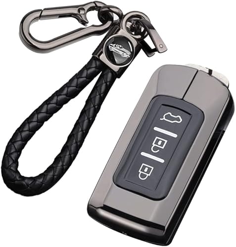 SANRILY Funda para llavero Mitsubishi, negro, gris (Gray-Black)