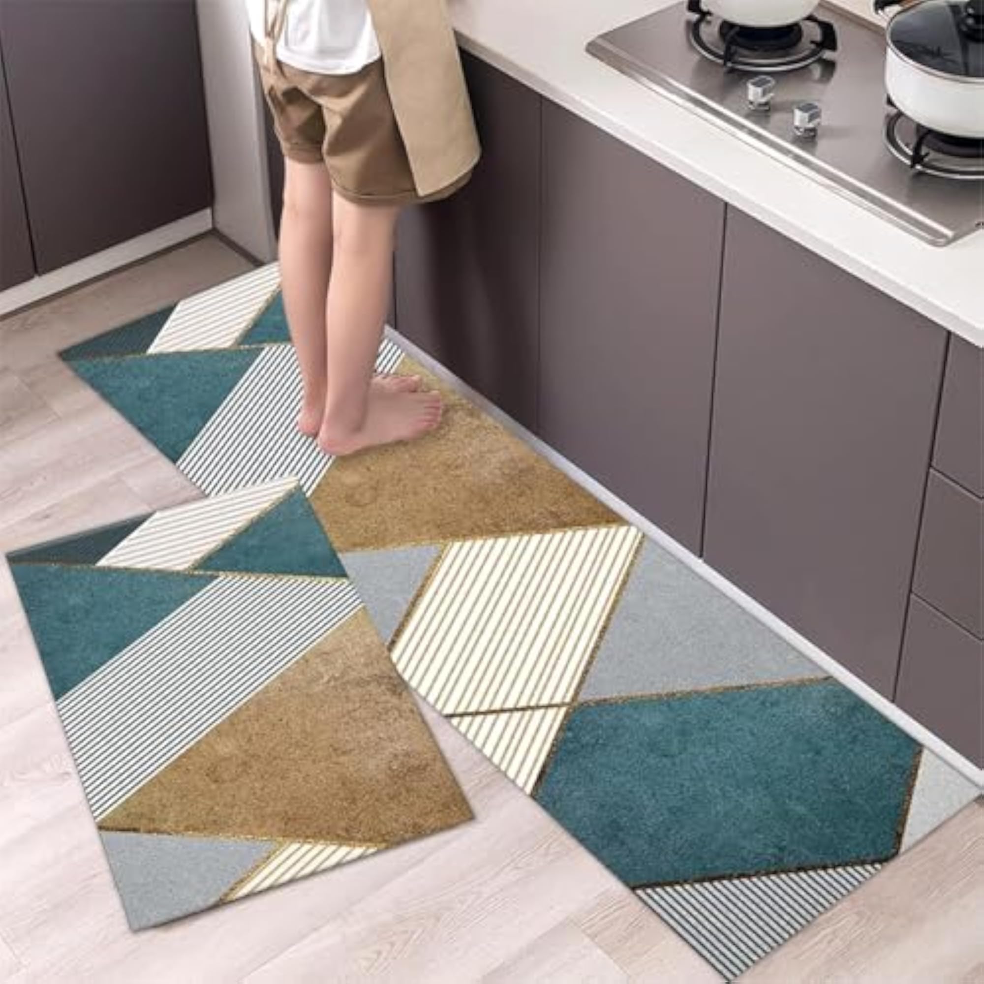 Kitchen Floor Mats, 2 Size Combo for Comfort
