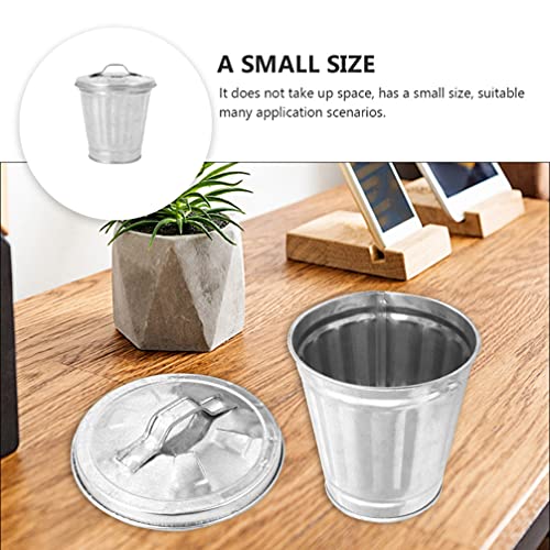 Jojofuny 14R46B10T52JEMDK1 Desktop Garbage Bin Mini Trash Can Iron Garbage Can Pencil Cup Holder Mini Wastebasket Trash Can Garbage Holder Flower Pot thumb #1