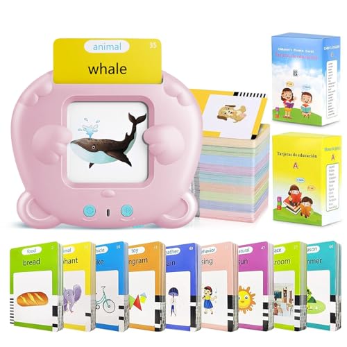 510 Words Talking Flash Cards for Toddler 3-6 Year Olds, Learning Montessori Toys with 255 Cards, Pocket Speech for Toddlers Therapy Toys, Children's Sensory Preschool Learning Educational Birthday