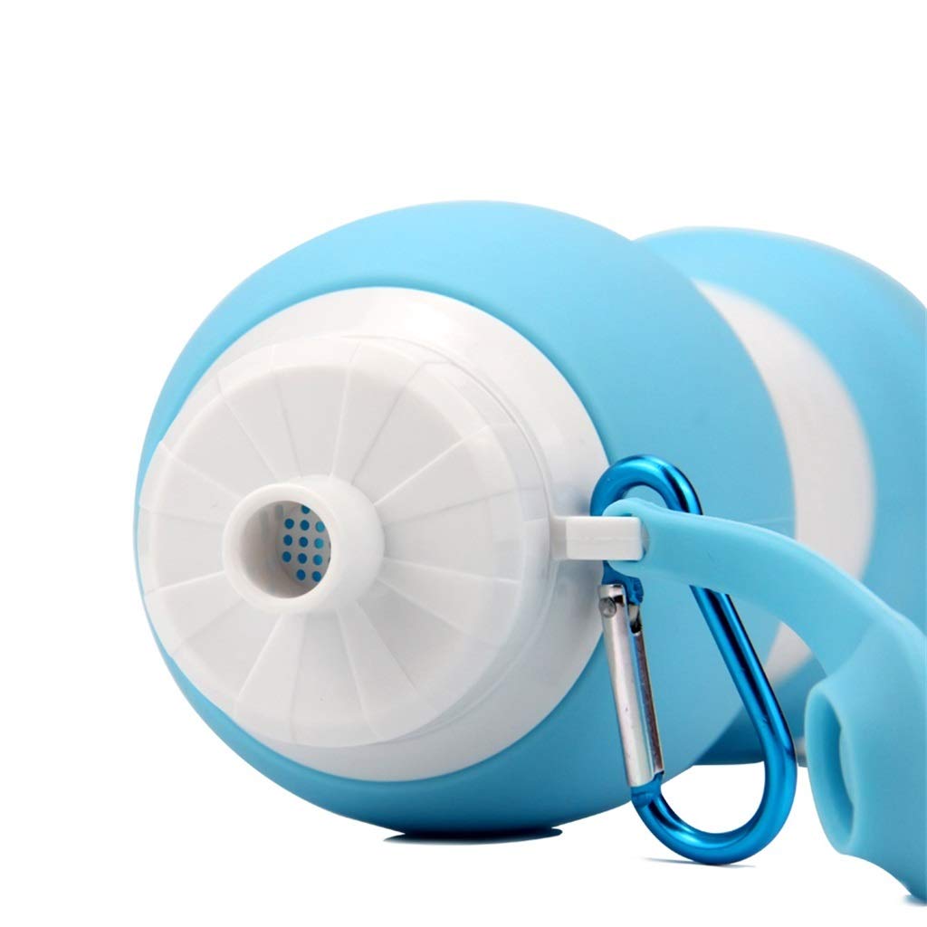 Bottiglia d'Acqua Pieghevole, Grande capacità 580 Ml Coppa Retrattile Portatile Usato for Viaggia Fuori (7 Colori)