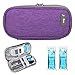 YOUSHARES Trousse à Insuline -Pochette Isotherme Medicament avec Motif et 2 Blocs Réfrigérants pour Diabétique pour Mettre Les Accessoires Medicaux（Violet）