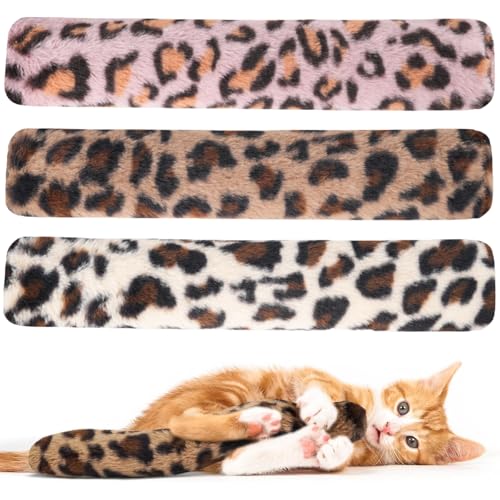 ZYEKIU 3 Stück Katzenminze Kissen, Baldrian Kissen für Katzen Weich, Katzenkissen Minze 37 × 6 cm, Katzenminze Spielzeug Wiederverwendbar, für...