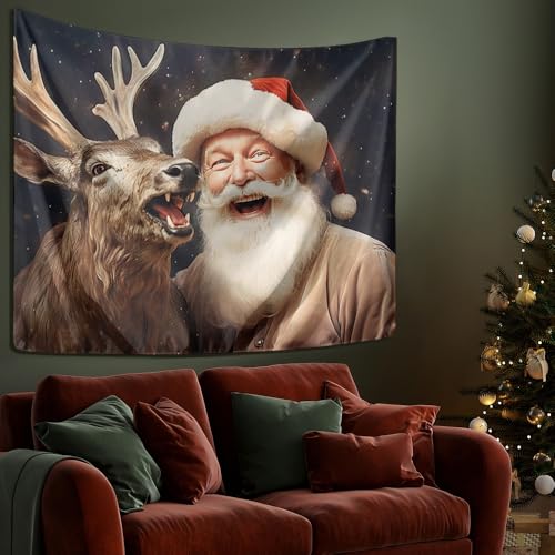 Arbre de Noël à suspendre en coton pour décorer un mur sans encombrer - 4