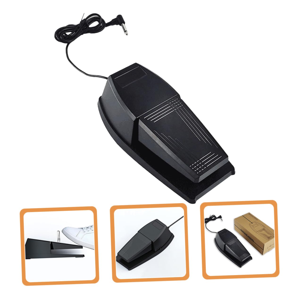 HEMOTON Sturdy Piano Damper Pedal Nonslip Sustain Pedal for Keyboard Easy to Use
