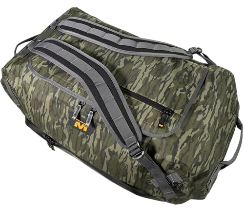 Image of Muddy Outdoors DV8 70L Waterproof Duffle Bag - Mossy Oak Bottomland - Welded IPX6 Water-Resistant PU Construction with Reinforced TPU Bottom