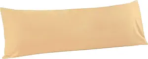 FLXXIE Body Pillow Cover - Super Soft Microfiber 20x54 Body Pillow Case - Envelope Closure, Wrinkle, Stain Resistant Light Taupe Body Pillowcase, 20x54, Light Taupe