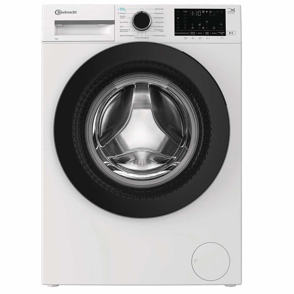 Bauknecht B W 9A30 BS Waschmaschine, 9 kg, 1400 U/min, Frontlader, Steam Therapy & Steam Technologie, Adaptive Wash, ColdWash, HomeWhiz, Energy Saver, leiser Inverter-Motor, Weiß