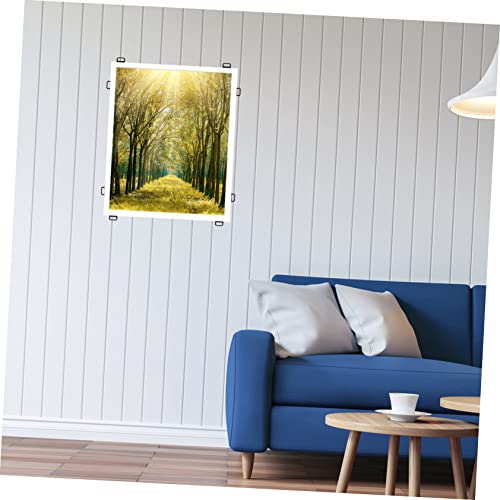 Image of 100pcs Shaped Picture Frame Hangers Easy Install Photo Hanging Hardware for Wall Art Suitable for Framed Pictures Posters and More