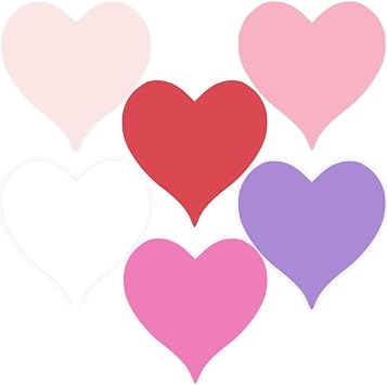 120 Pieces Heart Cutouts Paper Hearts 2 inches Heart Shape Cut Outs Valentines Day Cutouts for Love and Peace School Craft Projects 2 inches, Assorted Color