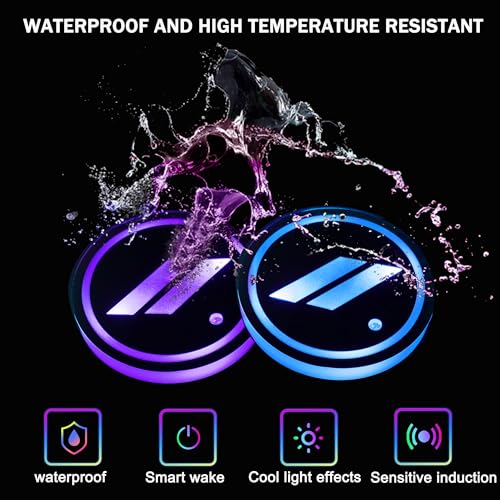 2 pcs luces led portavasos para carro Dodge con sensor miniatura 6
