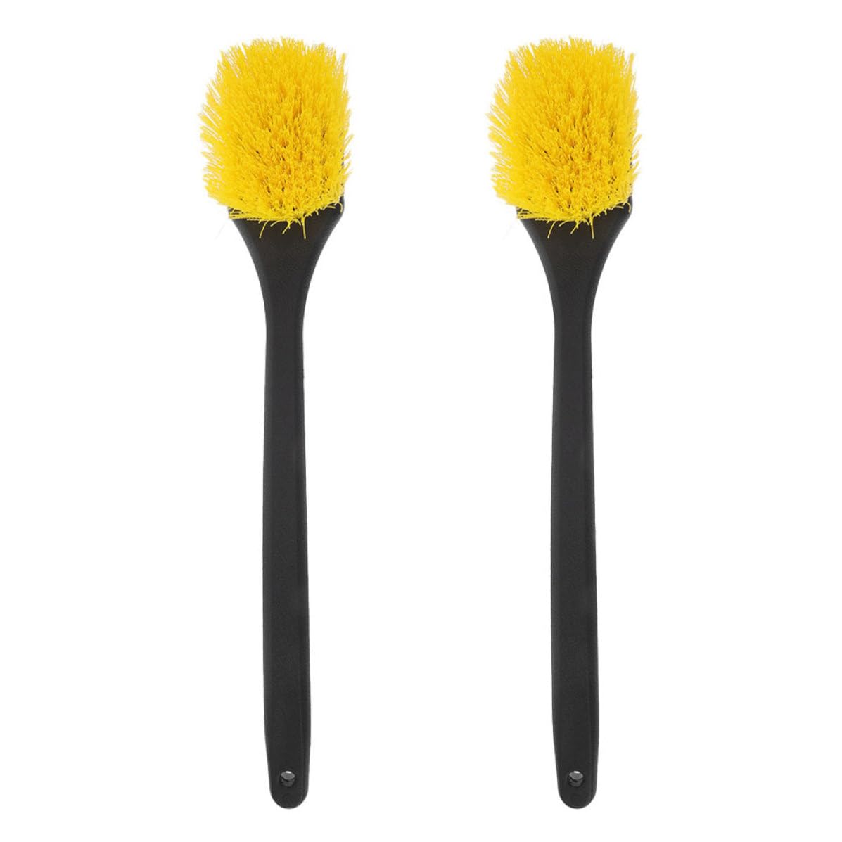 SHINEOFI Spazzola per Pulizia Cerchi e Pneumatici 2 Pezzi Plastico | Impugnatura Lunga, per Lavaggio Auto e Pulizia Gomme, Accessorio per Detailing Uso Versatile