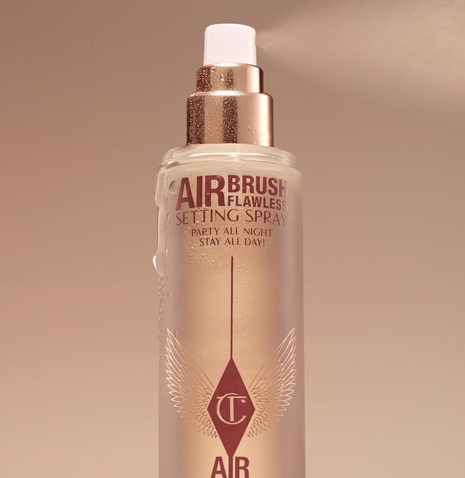 Charlotte Tilbury ORIGINAL | Spray Airbrush Flawless Setting | by BELLA (SETTING SPRAY 200 MILILITROS, TAMAÑO XL 1 unidad)