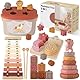 5 in 1 Baby Spielzeug 6 Monate, Montessori Spielzeug Baby, Motorikspielzeug, Stapelspielzeug Blöcken, Sensorik Spielzeug, Babyspielzeug ab 6 9 12 Monate Lernspielzeug Geschenk 1 Jahr Mädchen Junge