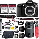 Canon EOS 80D DSLR Camera Body, Canon 75-300mm III Lens, Rode VideoMic Go, Two Transcend 32GB Cards, Canon 200ES Bag, Spare Battery Accessory Bundle