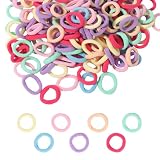 200 Stück Haargummis Mädchen, 8 Farben Klein Haargummi, Mini Nahtlose Haarbänder, Haarband Baby Mehrfarbig Soft Zopfgummi Klein für Mädchen Kinder Kleinkinder Baby