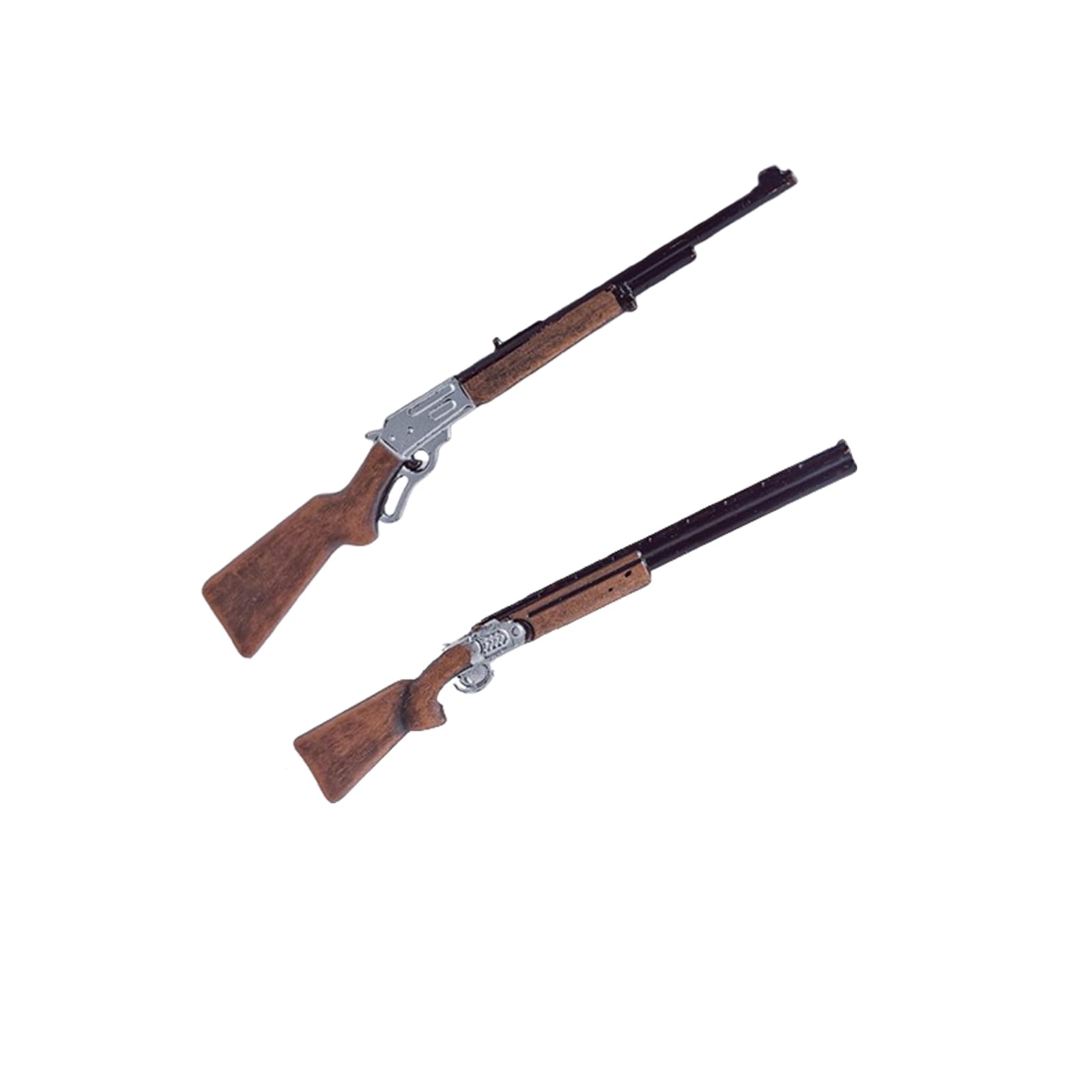 Gxsterd 2PCS Miniature Rifle Gun Miniature Sniper Gun 1/12 Dollhouse Decoration Accessories