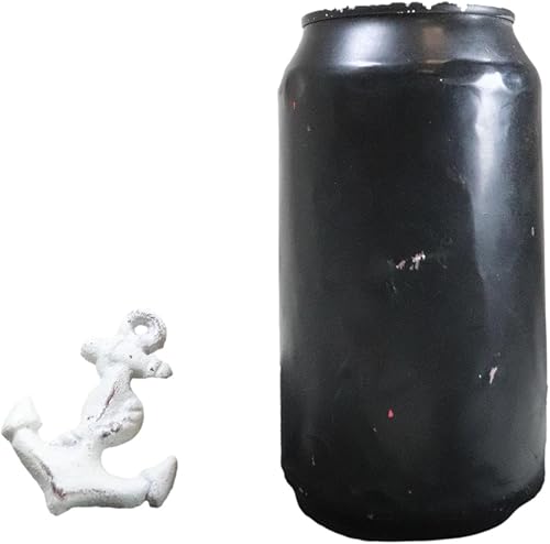 Miniatura 7 de Ebros Gift Paquete de 6 piezas rústicas envejecidas envejecidas pintadas a mano de hierro fundido náutico marino barco ancla cajón gabinete puerta