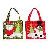 Größe: 28*17CM Leisial 2 Stücke Weihnachten Handtasche Kreatives Weihnachten Geschenktüte Weihnachtsbeutel Weihnachten Süßigkeiten 28 * 17CM