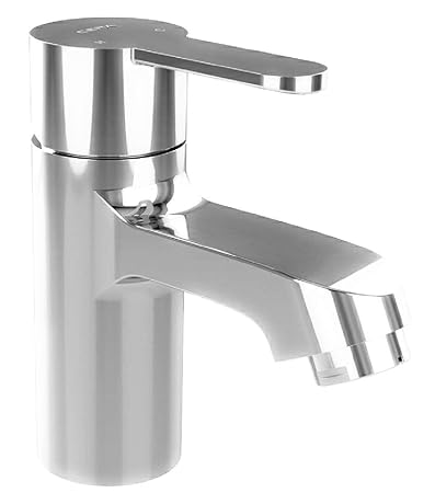 Cera F1015101 Steel Pillar Cock, Silver, Steel Finish