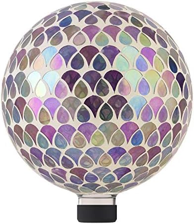 Alpine Corporation HGY438 Alpine Glass Glazing Globe Gazing Balls, Multicolor