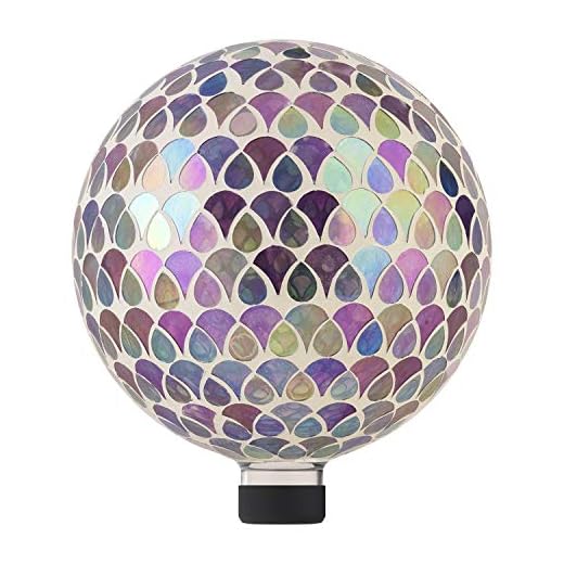Alpine Corporation HGY438 Alpine Glass Glazing Globe Gazing Balls, Multicolor