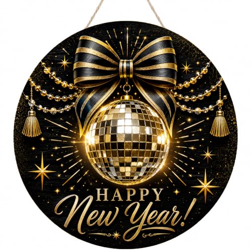 Image of New Years Decorations 2027 - Happy New Year Sign for Front Door