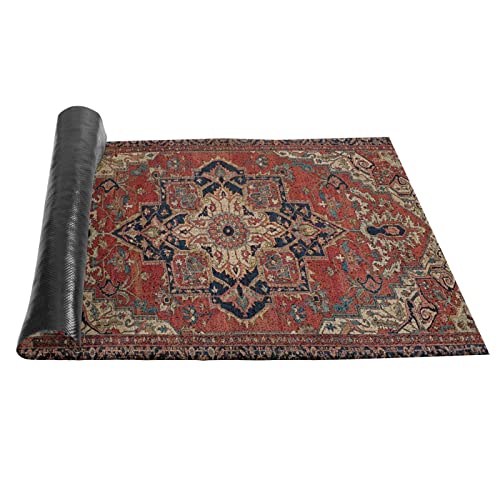 Rustic Antique Oriental Turkish Persian Pvc Door Mat 23.6X15.7 Inch Entrance Doormat Outdoor Mat For Front And Back Door, Garage Or Porch Entryway, Poolside, Patio Decor #TOP4