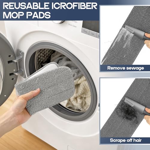 Image of CLDREAM Microfiber Spray Mop for Hardwood Tile Floors Dust Cleaning | 3 Microfiber Washable Pads| 23.6oz Refillable Bottle|Dry Wet Use Mops with Sprayer for Home Kitchen Tile Wood Vinyl Laminate