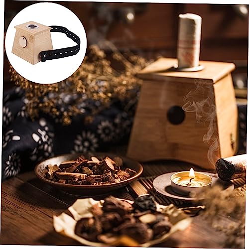 Healeved 1pc Bamboo Moxibustion Box Kit Moxa Burner Holder Single Hole Therapy Tool Handmade Moxibustion Jar Portable Heat Tank miniatura 2