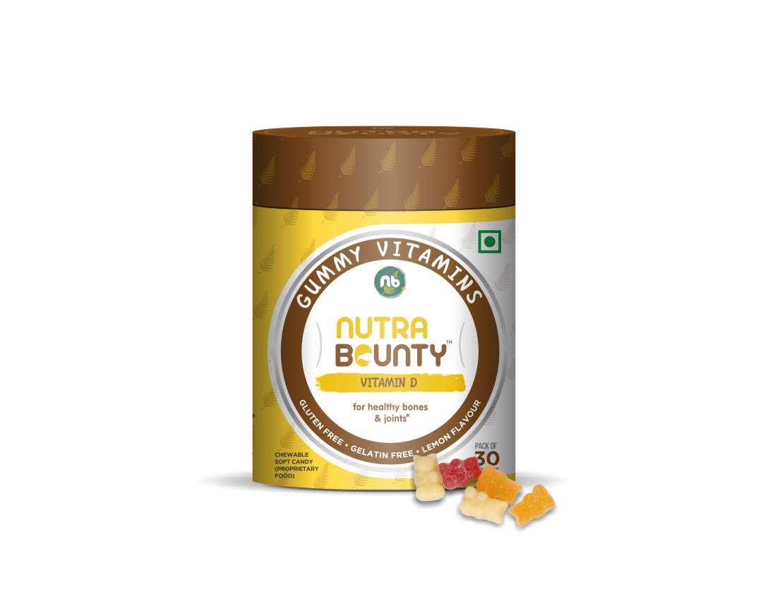 NUTRABOUNTY Vitamin D 100% Rda, By The Makers Of Gummi King, Antioxidant- Immunity Booster, Health Bones Healthy You, Gummy