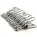 Zicome 30Pcs Stainless Steel Wire Clips Outdoor Clothesline Clothespin Metal Socks Clips