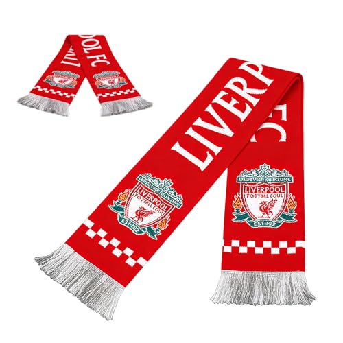 Ellxen England Football Scarf for 2026 World Cup Party Decoration Supporters Gear Ideal for Fans Football Match Scarf for League Champions 14X140cm Red and White Perfect Arsenal Gifts (Red)