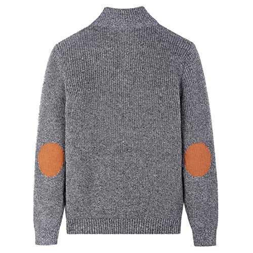 Image of Kid Nation Boys Sweater Cotton Quarter Zip Sweater Kids Cable Knit Pullover | Casual 1 /4 Zip Sweater for Child 3-14 Years (Previously Amazon Essentials)