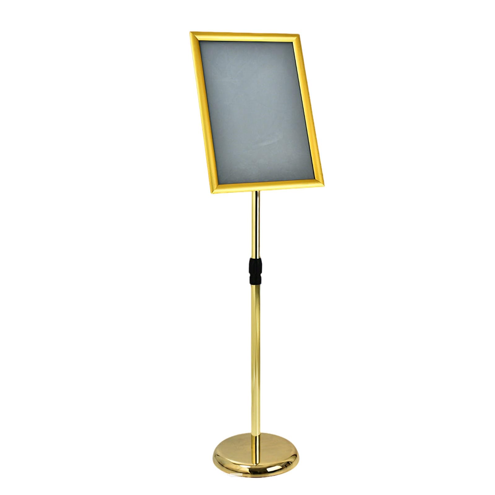 Soporte de suelo para carteles, soporte para carteles A4 para visualización vertical y horizontal, base resistente A3 Gold Right-angle style