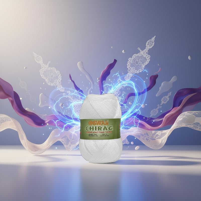 Image of M.G ENTERPRISE Bigboss White (200 gm) Wool Ball Hand Knitting Wool /Art Craft Soft Fingering Crochet Hook Yarn, Needle Knitting Yarn Thread dye Y