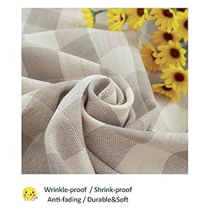 Farmhouse Checkered Square Tablecloth-Cotton Buffalo Plaid Tablecloth for Fall Winter Thanksgiving Christmas Kitchen Dining Restaurant Decor (55x55, Gray Khaki) Farmhouse Checkered Square Tablecloth Cotton Buffalo Plaid Tablecloth for Fall Winter Thanksgiving Christmas Kitchen Dining Restaurant Decor 55×55 Gray Khaki