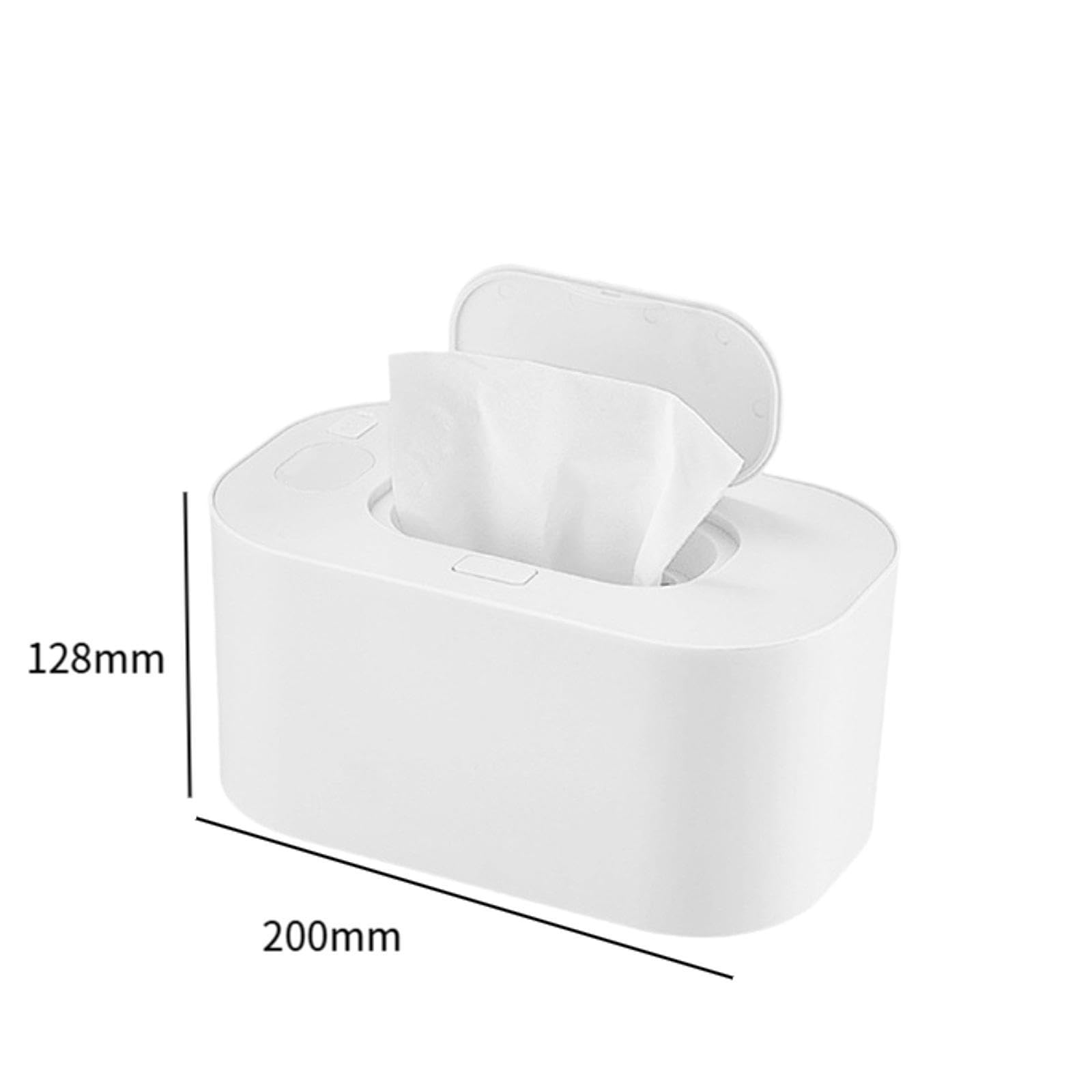 Amagogo Tragbarer USB-Wischtuchwärmer, Warm-Feuchttuchspender, Servietten-Heizbox, 5 V, 2 A, Heimgebrauchs-Gewebewärmer, Weiß