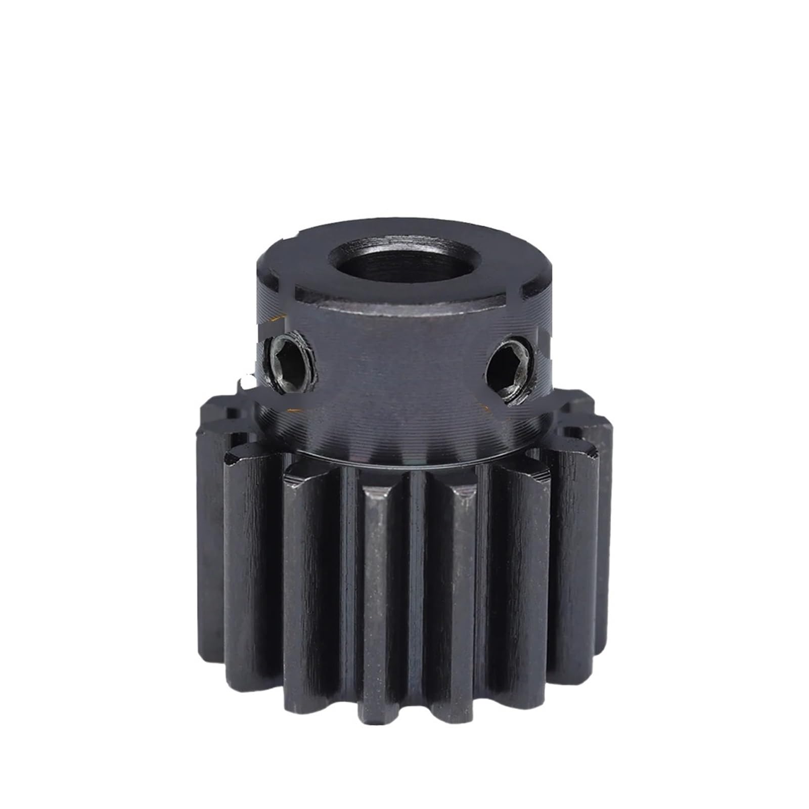 Bevel Gear Pinion Hardware Mechanical 1.5 Module Spur Gear 1.5M-15T/16T Carbon Steel Material Blackening High Frequency Quenching Gear Bore Size 5/6/6.35/7/8 Mm(1.5M15T (Bore 6.35))