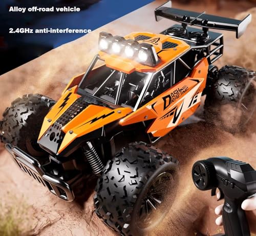 Image of Maruti RC Monster Truck for Kids, 2.4GHz Remote Control Car, 1:16 Scale High Speed Off Road Racing Car with LED Lights, Shockproof Suspension, Rechargeable RC Toy Gift for Boys & Girls 4-12 Years.
