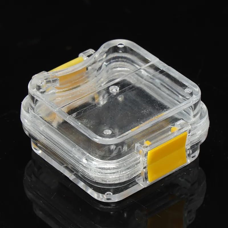 Caja de Corona pequeña con película Flexible Transparente, Material de Herramienta Dental de plástico, Almacenamiento Interno, 10 Uds.