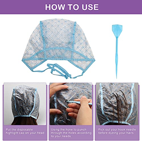 Ahier 23 Packs Hair Dye Coloring Kit, Include Hair Dye Brush And Bowl Set, Hair Highlight Cap Kit, Ear Cover, Gloves, Shawl, Shower Cap For Diy Salon Hair Coloring Dye Tools #TOP4