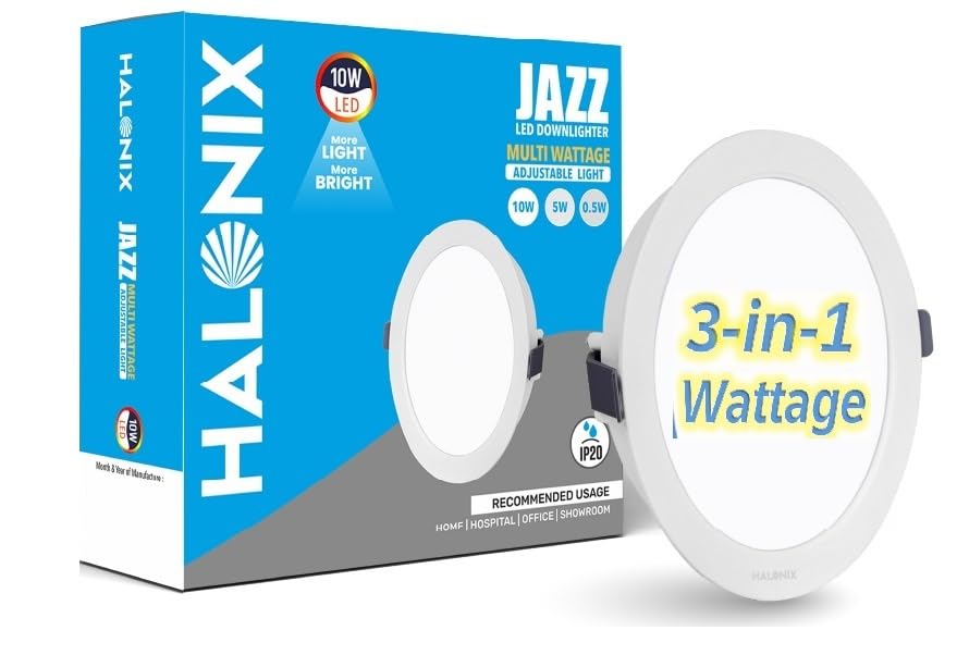 Halonix Jazz Dimmable 10W,5W,0.5W Multi-Wattage 3-in-1 Ceiling Light for Hall | Cutout- 4 inch| Recessed Ceiling Light | Ceiling Lights for Room | Pack 1-image-48