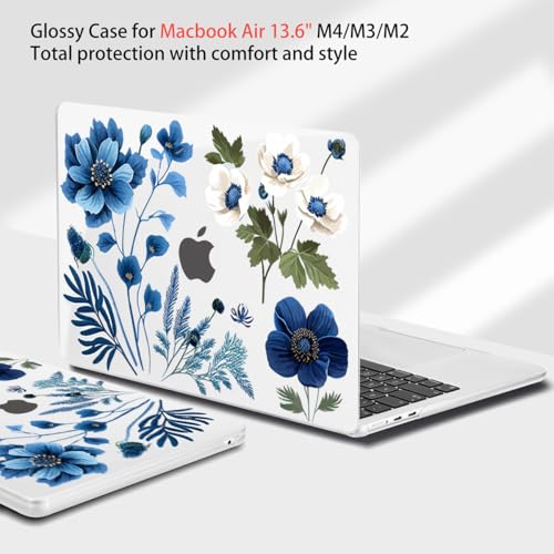 Coque MacBook Air M3 M2 13,6" fleur pour protéger votre ordinateur au café - 4