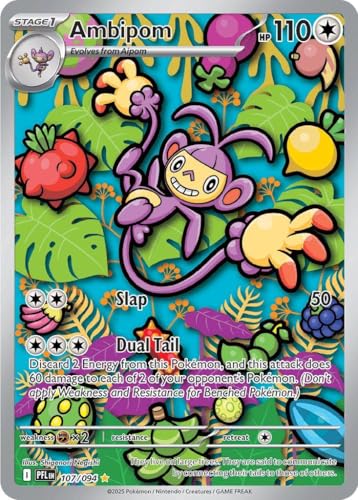 Pokemon - Ambipom 107/094 - Phantasmal Flames - Illustration Rare - Foil - Single Card