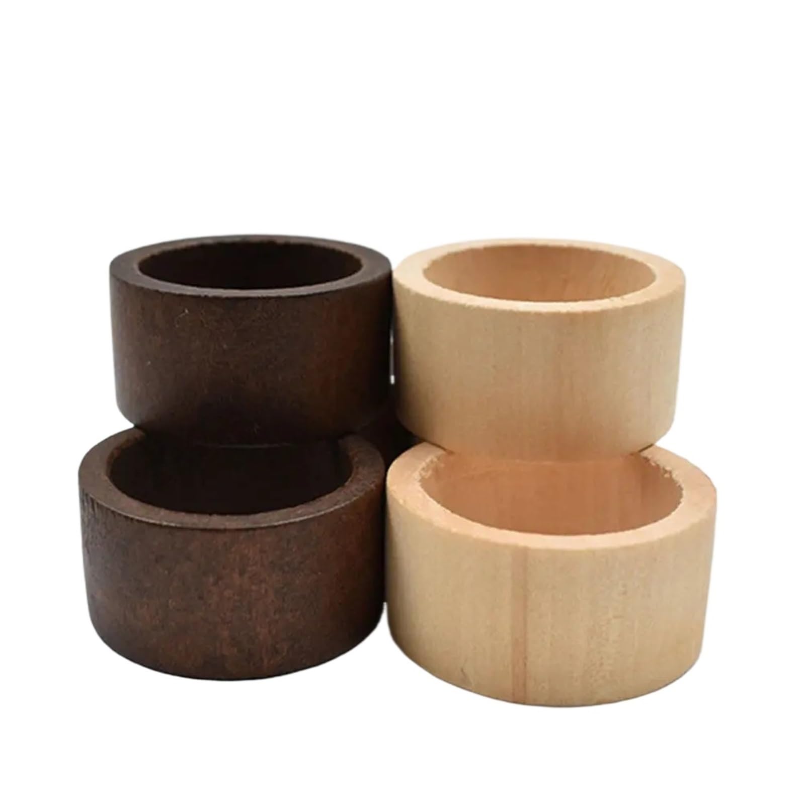 Napkin Rings 18pcs Wooden Napkin Rings Round Holders For Dinner Table Decor Farmhouse Wedding Party Rustic Holder Towel Ring for Dining Table Decor