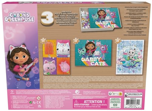 Coffret de 3 Puzzles en Bois FSC Gabby et la Maison Magique Activité Éducative Neuf - vue 7