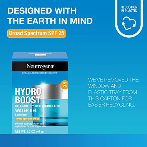 Neutrogena Hydro Boost Face Moisturizer With Spf 25, Hydrating Facial Sunscreen, Oil-Free And Non-Comedogenic Water Gel Face Lotion 1.7 Oz #TOP7