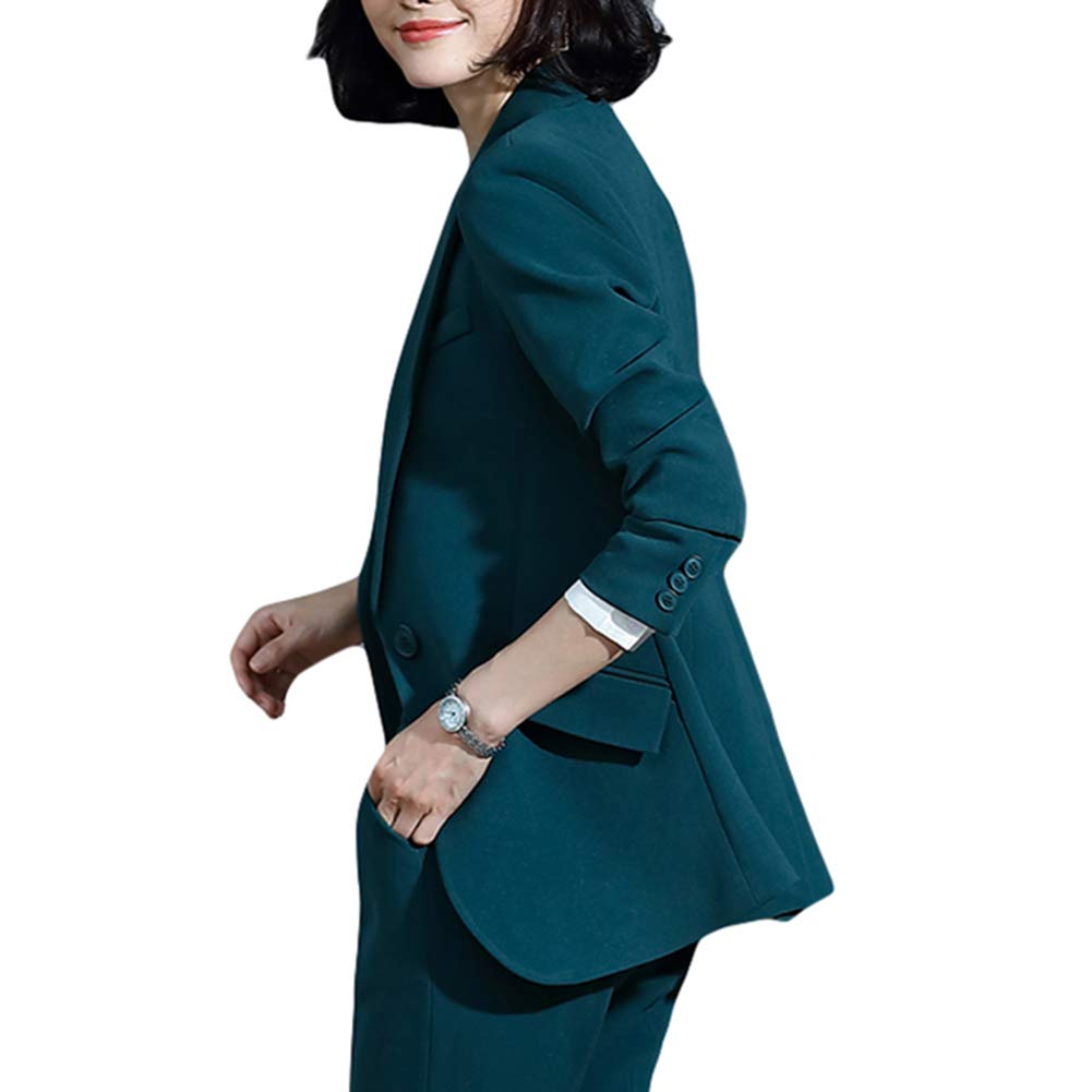 YFFUSHI Hosenanzug Damen Business Slim Fit Anzug Set Langarm Elegant Blazer Mit Outfit für Office